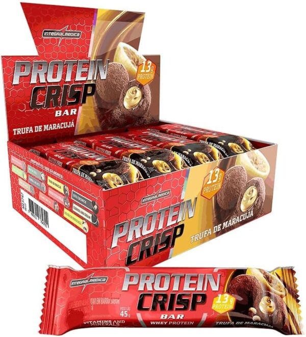 BARRA DE PROTEINA CRISP  SABOR TRUFA DE MARACUJA